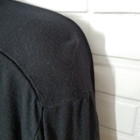 Black Basic Open Cardigan - Picture 3 of 7